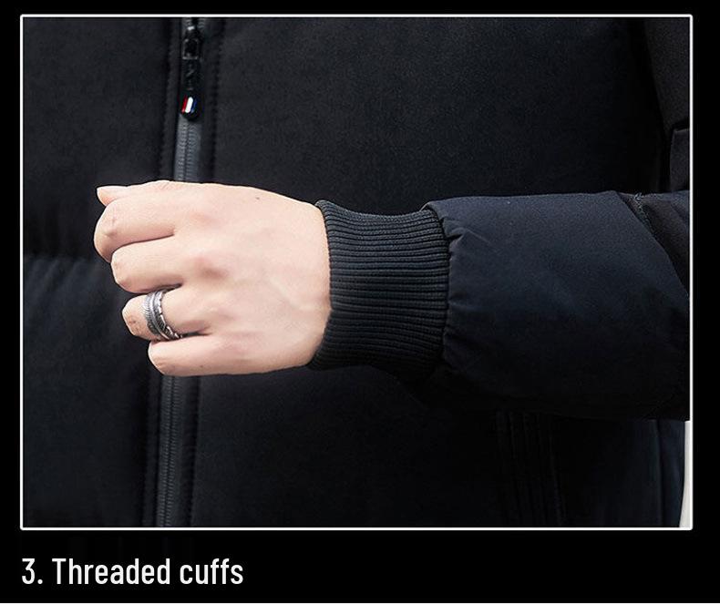 Veste d'hiver pour homme à col montant - Épaisse, chaude, vêtement d'extérieur rembourré en coton pour couples