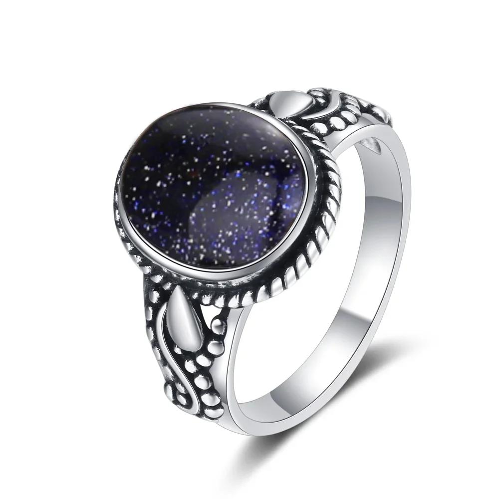 S Серебряные кольца Подарки Овальные натуральный Родохрозит Тигровый глаз Кольца для мужчин Женщин Свадебное помолвочное кольцо Модные 6