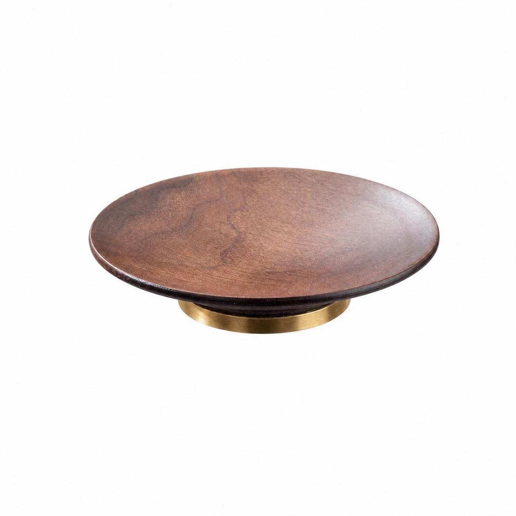Black Walnut Wood Snack Plate Minimalist Wooden Fruit Tray Strong
