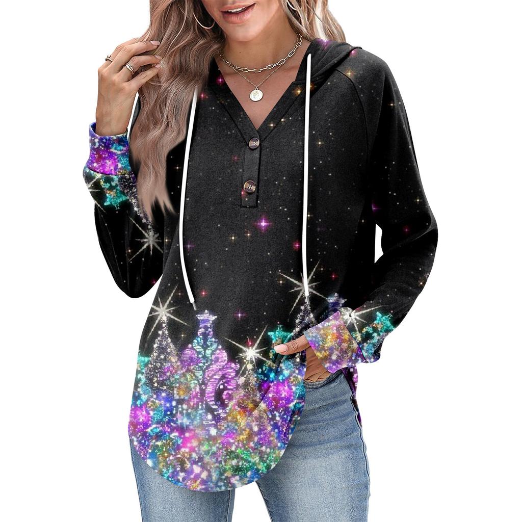 Women's Fashion Women's Lightweight Long Sleeve Pullover With Pockets Preppy Graphic Hoodie
