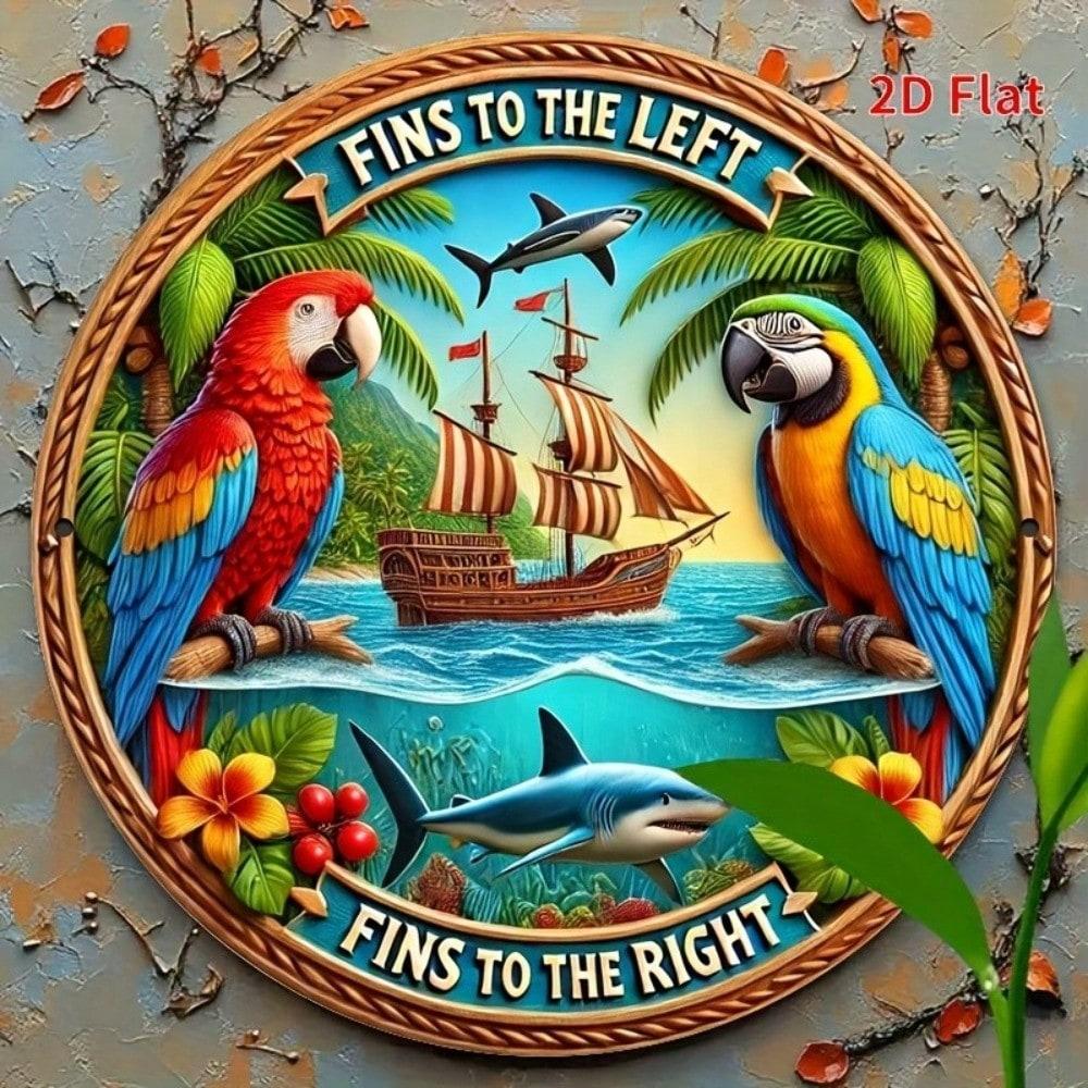 Tin Sign 2D Metal Wall Art Decorative Hanging Accessory Home Decor