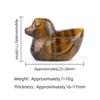 1Pc Natural Stone Hand Carved Mini Duck Figurine 17-20×25-28mm Polished Crystal Little Duck Statue Reiki Healing Mini Desk Terrarium Decor Craft Gift