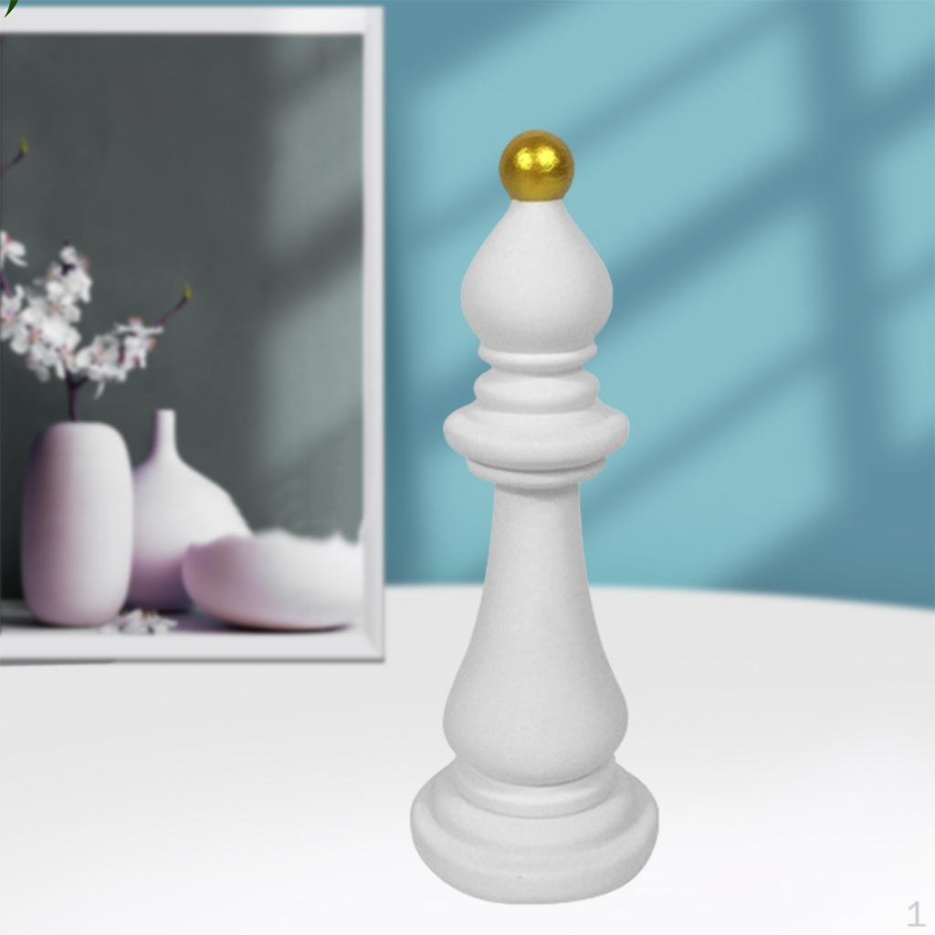 2pcs Chess Pieces Statue Sculpture Collectible Figurine Resin Crafts Home Decoration Contemporary