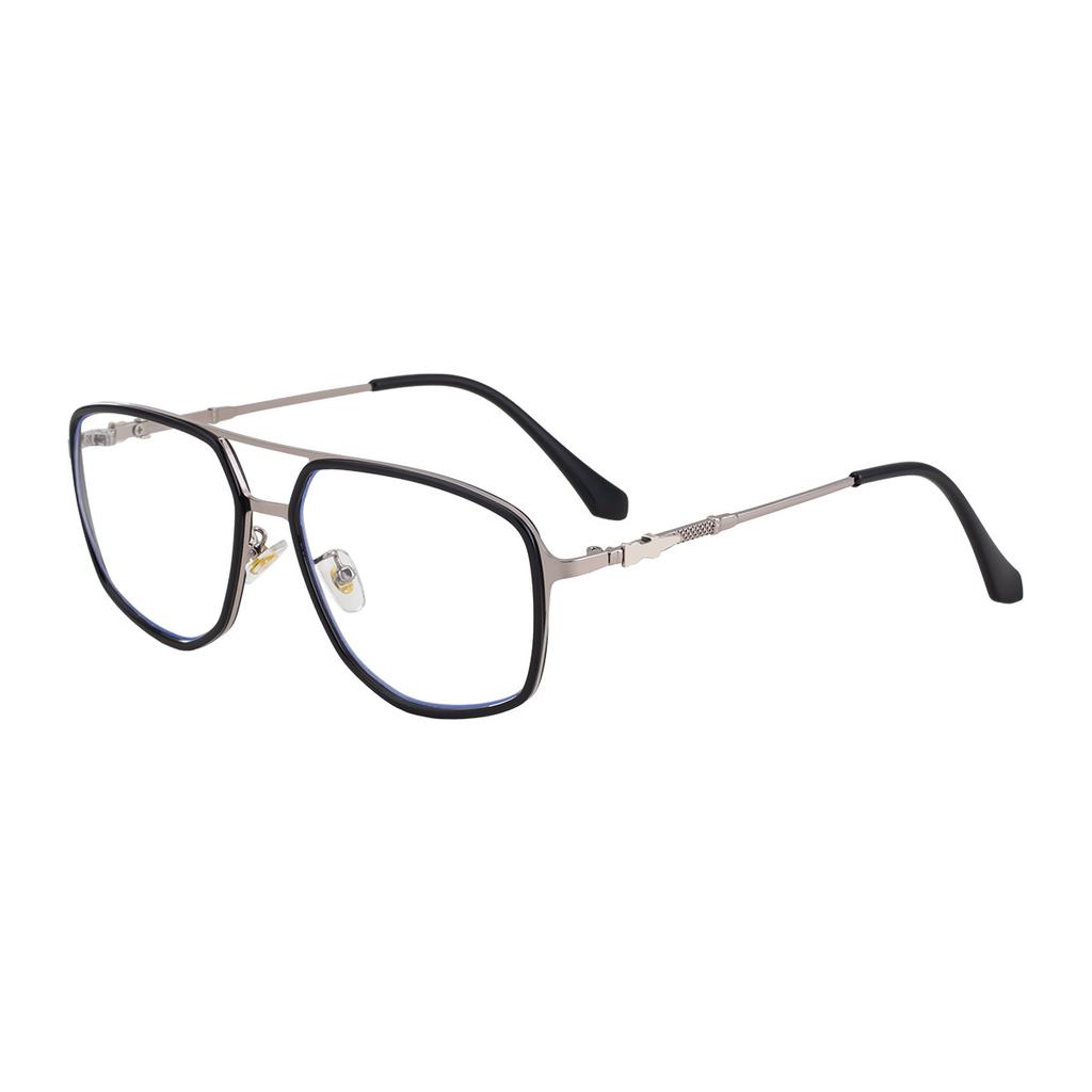 JYL TS Men's Square Metal-Temple - Double-Bridge Sun Shades CY-98378