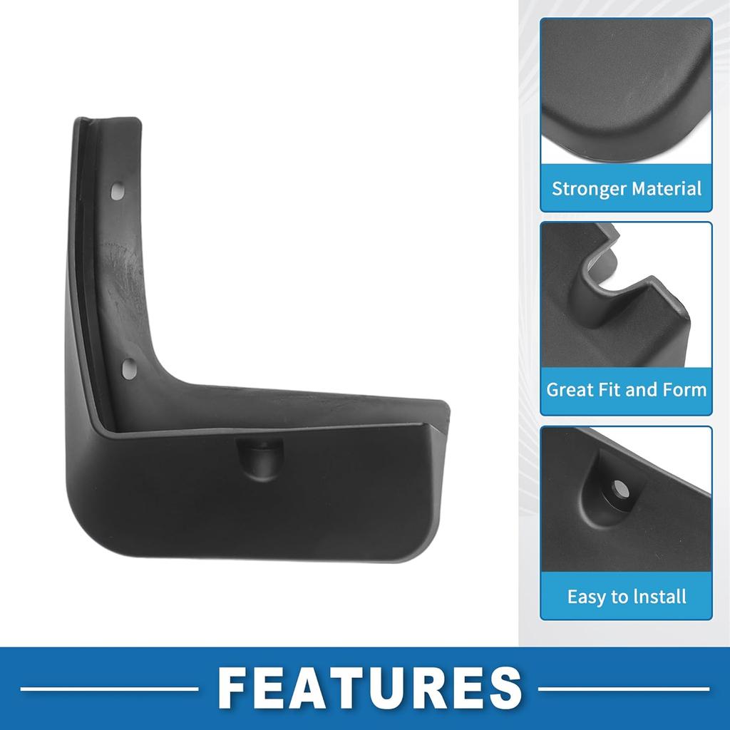 Mud Flap Splash Guard with Mount Accessories Front & Rear Side Mud Guard for Hyundai Elantra 2017-2019 (Set of 4)