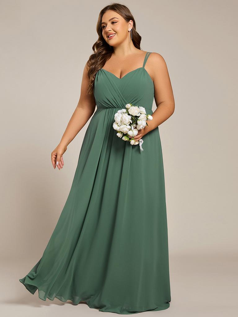 Ever-Pretty Damskie Wielofunkcyjne Szyfonowe Sukienki Druhen A-Line Bez Rękawów Z Koronką, Plisowane, Z Odkrytymi Plecami