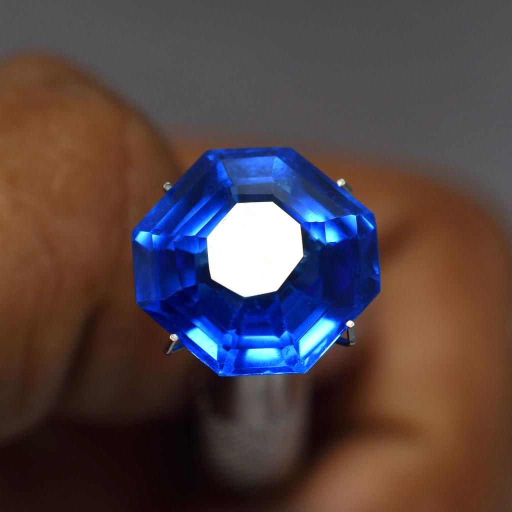 11.25 Ct Natural CERTIFIED Ceylon Sapphire blue SQUARE Shape Loose Gemstone AM-35