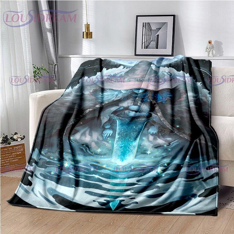 Personalized Elden Ring Blanket The Tarnished Print Flannel Blanket Ranni Soft Warm for Beds Throw Sofa Cover Bedspread
