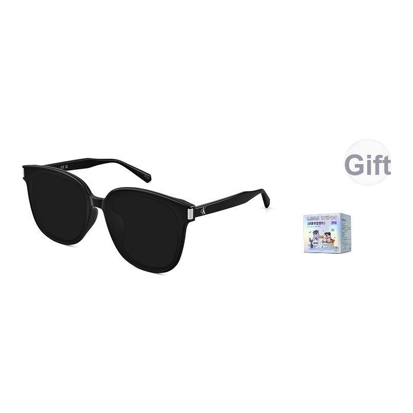 Calvin Klein Fashionable Minimalist Versatile Large Frame Face-Enhancing Sunglasses Square Sunglasses Unisex sunglasses CKJ26623SLB