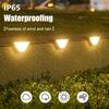 Outdoor Solar Step Lights, Warm White Light,IP66 Waterproof, Auto On, for Patio, Yard, Driveway, Porch Decoration