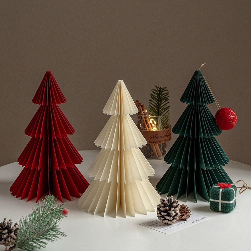 15/20/25/30cm Origami Weihnachtsbaum Schmuck Szene Requisiten Atmosphäre Dekoration Mini Weihnachtsbaum Weihnachtsmann
