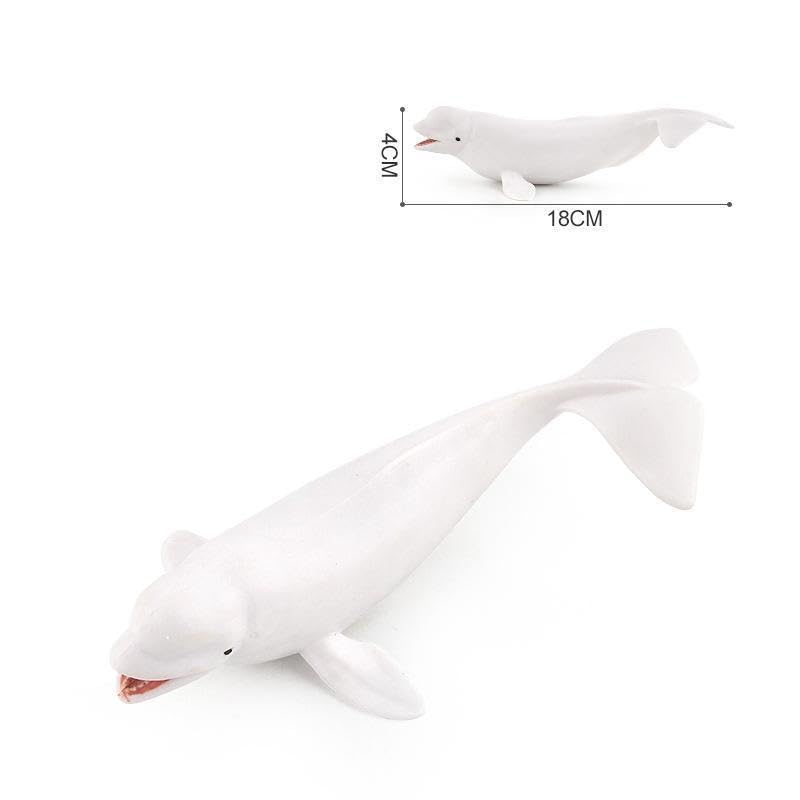 [Nekogamiyama] Beluga Whale, White Whale, Marine Life Figurine, Model, Miniature, Ornament, Interior Decor, Collectible Model