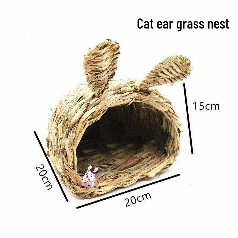 Handgeflochtenes Versteck für Chinchillas & Hamster: Warmes Holznest für Kaninchen & Meerschweinchen