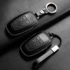 Leather Car Key Case Cover For Lincoln Nautilus Corsair Aviator Navigator Anti-Scratch Auto Keychain Protector Shell Accessories