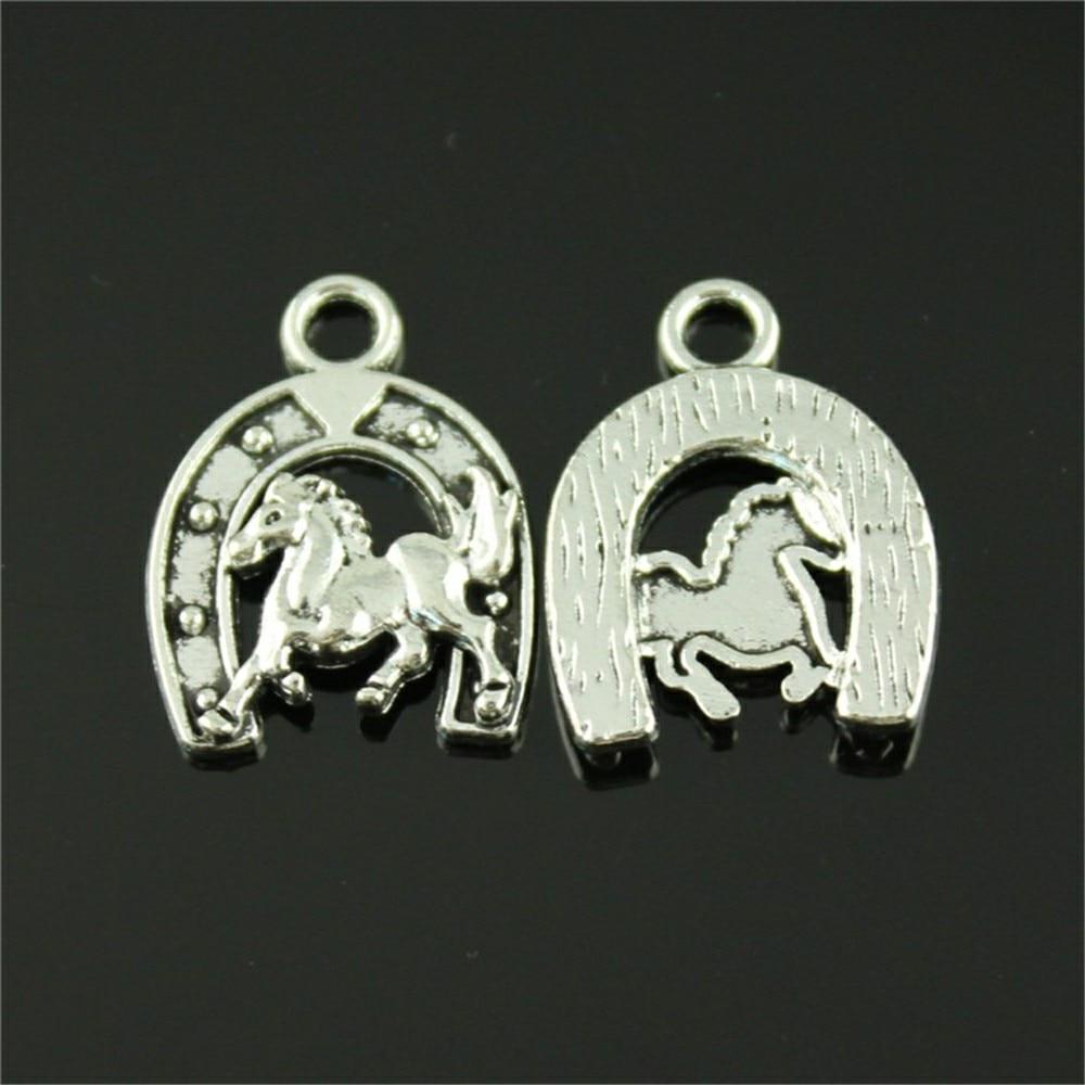 8 Pieces Charm Making Jewelry Horseshoe Horse 23x17mm for DIY Jewelry Findings Hand Made Craft B13161