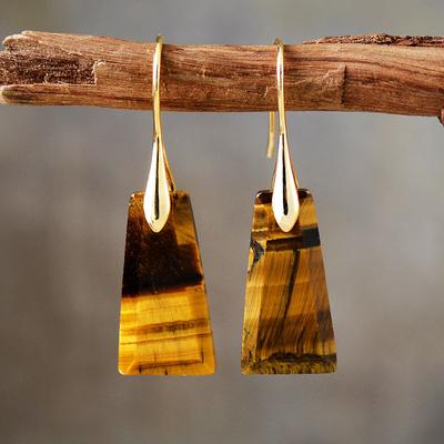 Bohemian Geometric Pendant Earrings, Popular Natural Stone Jewelry In Europe and America