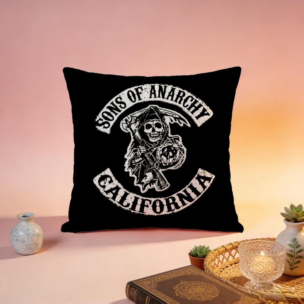 Fashion SSons of Anarchying Cushion Cover Premium SkinFriendly Pillow Case MultiPurpose for Home Office Travel