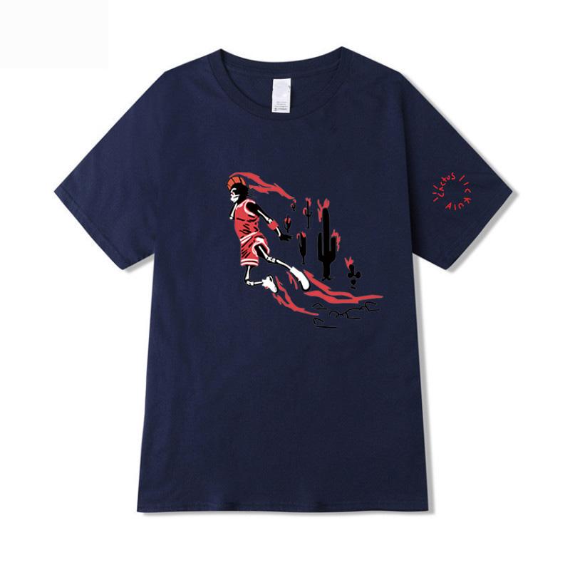 Новый бренд Хип-хоп футболка Cactus Jack Swag Принт Смешные футболки Cactus Jack Футболки мужские Хлопок Круглый вырез Топы S