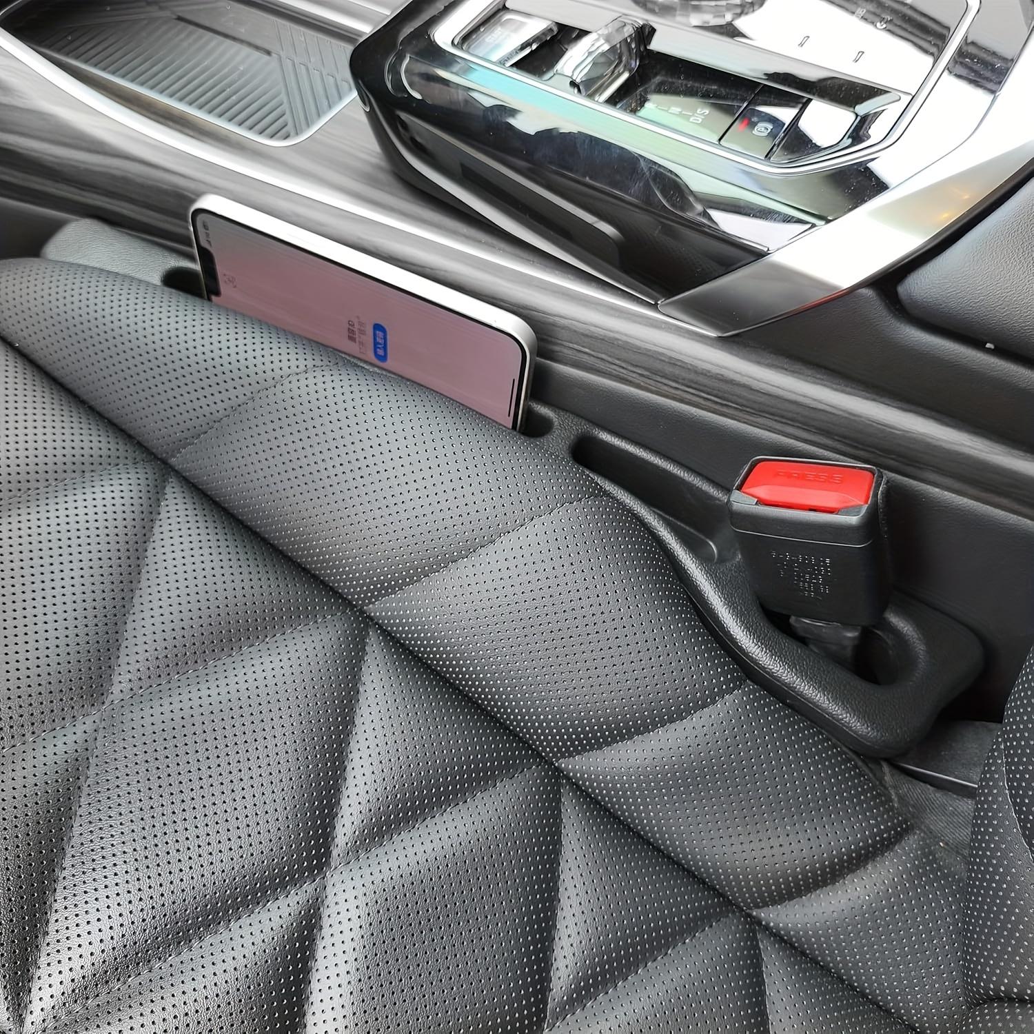 

2 Pack No Drop Car Seat Gap Filler Guard And 1 Shock Pad, Stopper/Catcher To Fill The Gap Between Seat And Console Black Car Cre чорний