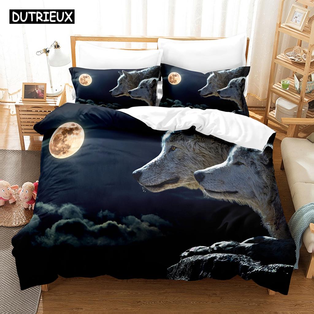 Wolf Cute Animal Bedding Set 3d Printing Kids Adult Luxury Gift Duvet Cover Comfortable Home Textiles Single Full King Size
