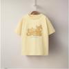 Sommer Lässiges Kinder Oberteil mit Tiger und Dinosaurier Druck Rundhals T-Shirt