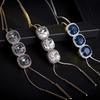 Women Snake Chain Pendant Necklaces Sweater Chain Crystal Long Tassel Necklace Accessories