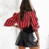 Fashion Striped Shirts Spring And Autumn Long Sleeve Blouse Women Casual Loose Button Shirt Turn Down Collar Clothes 26478
