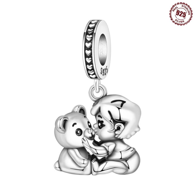 

MISEFF 925 Silver Childhood Sweetheart Pendant Charms Beads Fit Original Bracelets DIY Jewelry Party Gift Making New