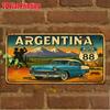 D-Flachdruck PC Vintage Metallschild Nur zu Dekorationszwecken Außenplakette Wanddekoration (cm xcm) Argentinien