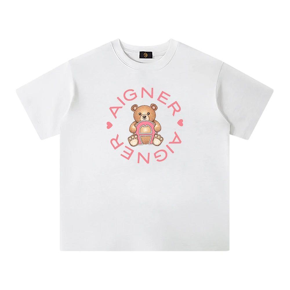 2025 Summer Girls' T-shirt Children's Top Children's Fashionable Casual Clothing Letter Printed Baby Girl Top T-shir