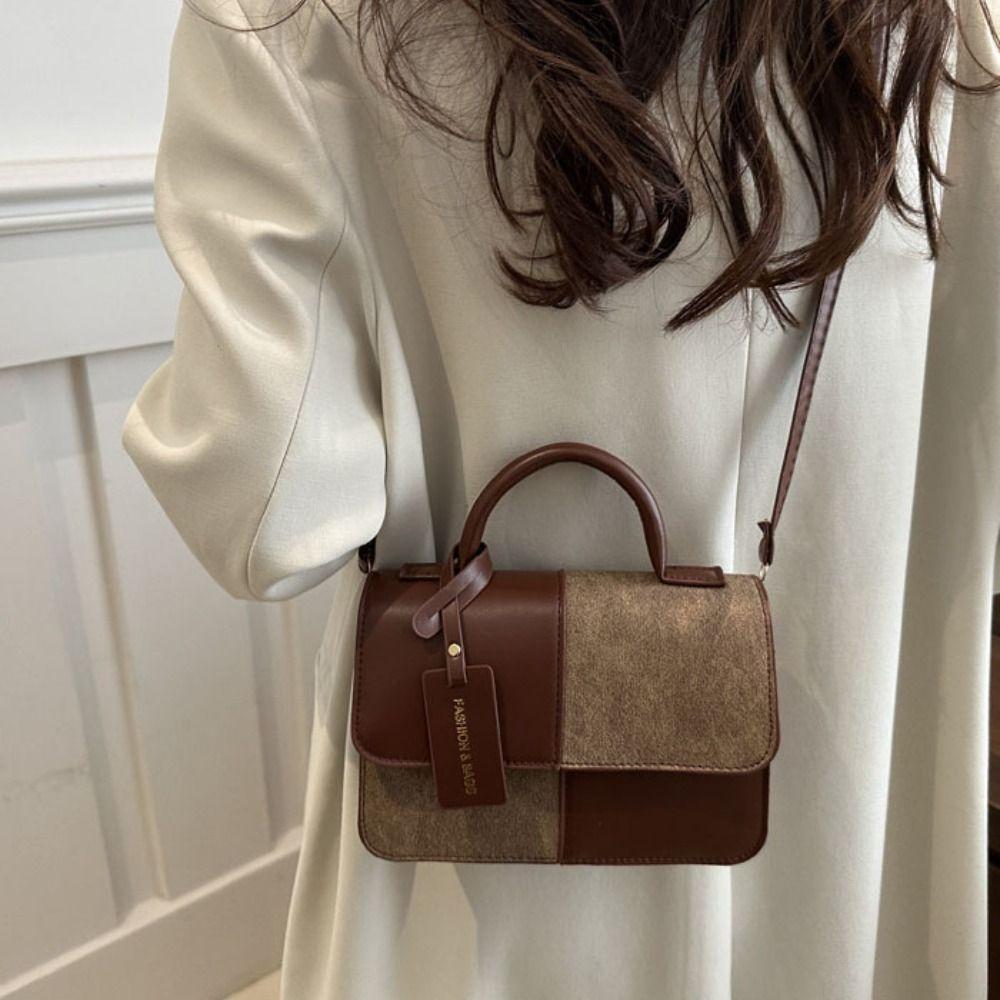 Portable Mini Travel Bag Color Blocking Ladies Crossbody Bag Messenger Bag Small Square Bag Girls