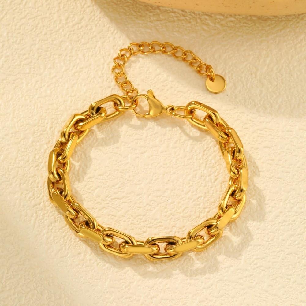 Wristband Jewelry Gold Chain Bracelet Stainless Steel Stainless Steel Hand Chain  Gifts