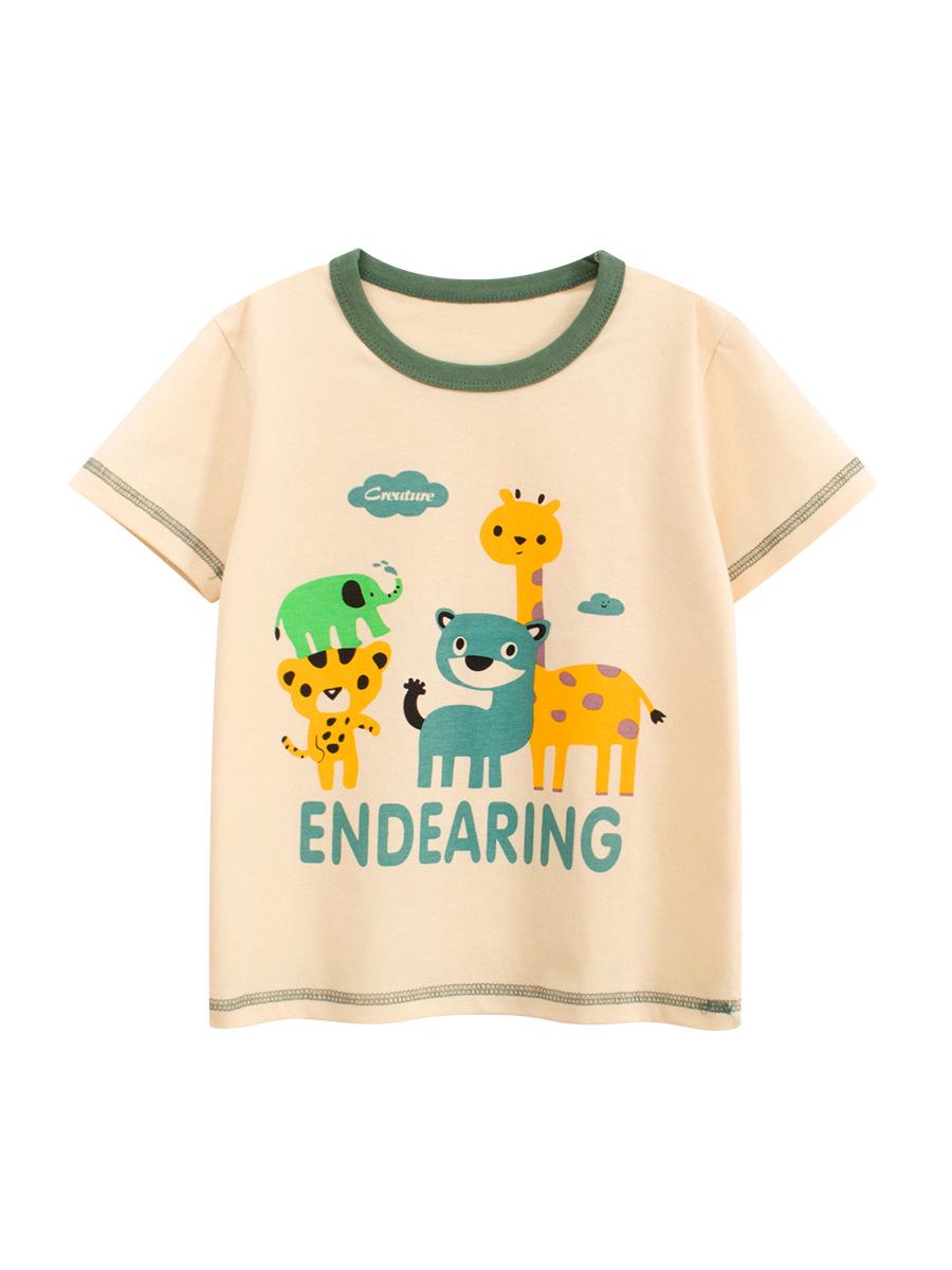 Trendy Brand 2025 Kids Korean Style Cartoon T-Shirts - Summer New Arrivals for Boys and Babies 100 cm