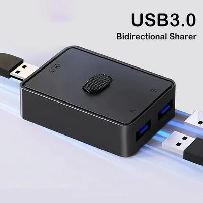 Switcher KVM USB 3.0 Switch 1x2/2x1 Controller condiviso bidirezionale Splitter per computer, laptop, tastiera, mouse e stampante