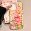 ins full screen flower iPhone16/17promax mobile phone case is suitable for Apple 15 white background imd14 oil painting Air