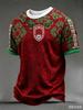 Maroko Tým Venkovní Fotbalový Dres Bílé Tričko s Krátkým Rukávem Fotbal Unisex Fanoušci Podporovatel Tréninkové Sportovní Tričko Ležérní Vrchní Díl