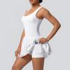 NEW Bare Feel Sports Dress with Pocket,anti-exposure,tennis Wear with Bra Pads,gym Suit,yoga,running, Sports Trends, Cycling Dress White