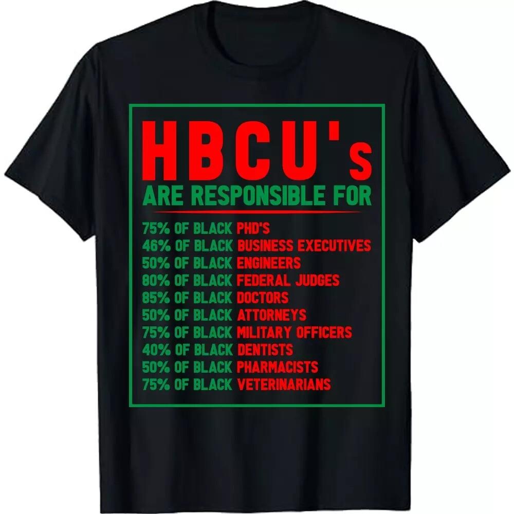 2025/Футболка HBCU Pride Успех HBCU Статистика HBCU Выпускники HBCU Футболка Размер S-5xl Унисекс Футболка XL