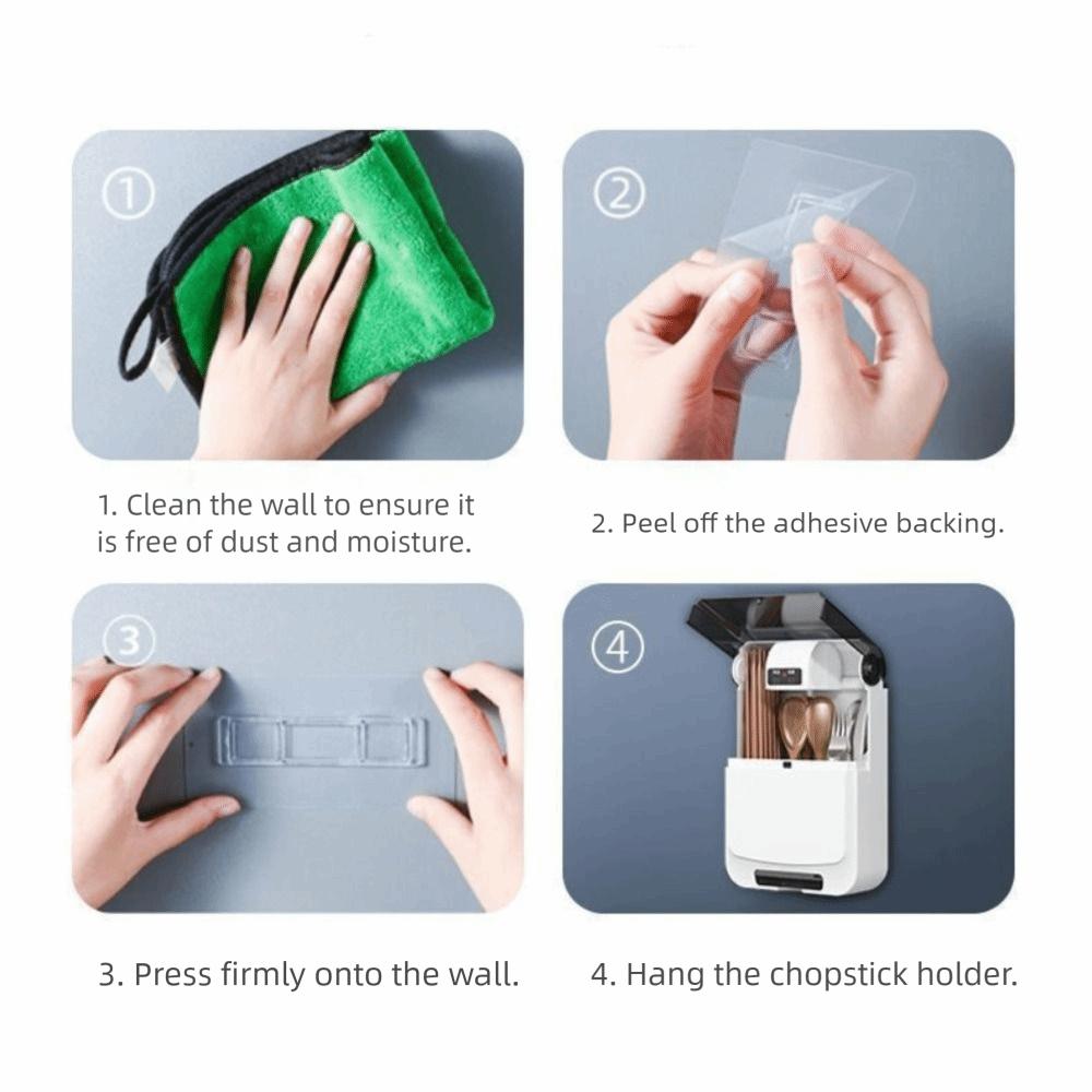 Dustproof Disinfecting Dish Drainer Holder USB Charging Chopsticks Spoon Basket  Restaurant
