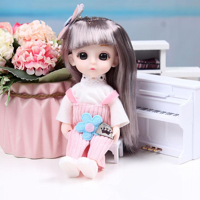 6-inch 13-joint Girls' Doll Toy, 17 Cm Interchangeable Barbie Doll Princess Set, Children's Birthday Gift