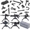 Military Building Set USA Army Figure Soldi Roadblock Sentry Post Mortar Sandbag Weapons Box 7061A Mini Brick Gift Toy K040