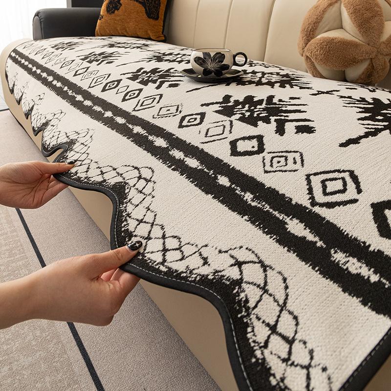 New Special-Shaped Sofa Cushion Universal Sofa Fixed Seat Cushion For All Seasons, High-End Straight Sofa Cover Cloth