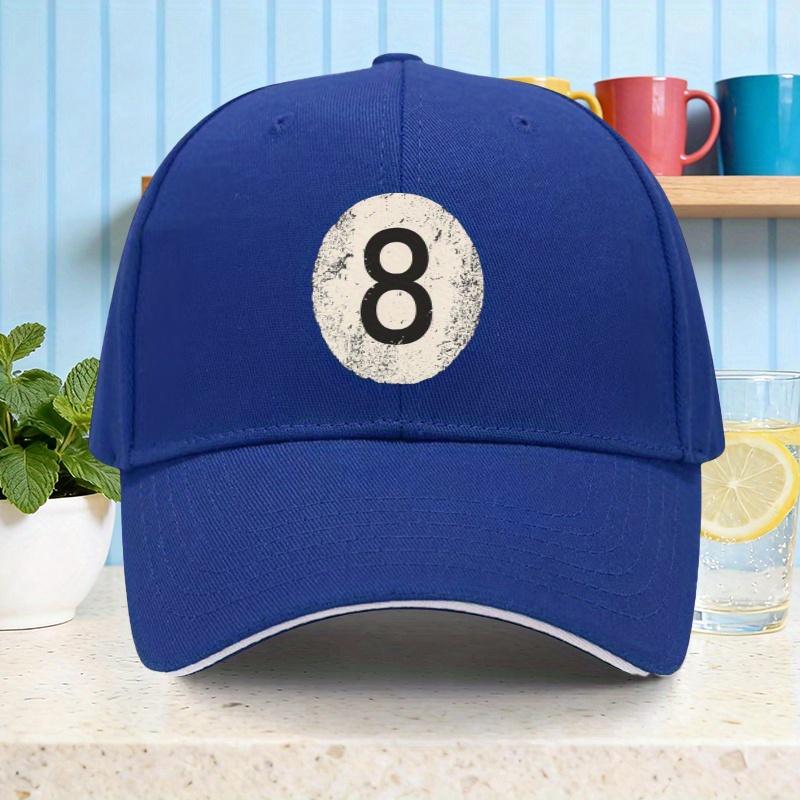 8 Ball Billiards Pool Retro Vintage Baseball Cap Unisex Polyester Casual Adjustable Headwear