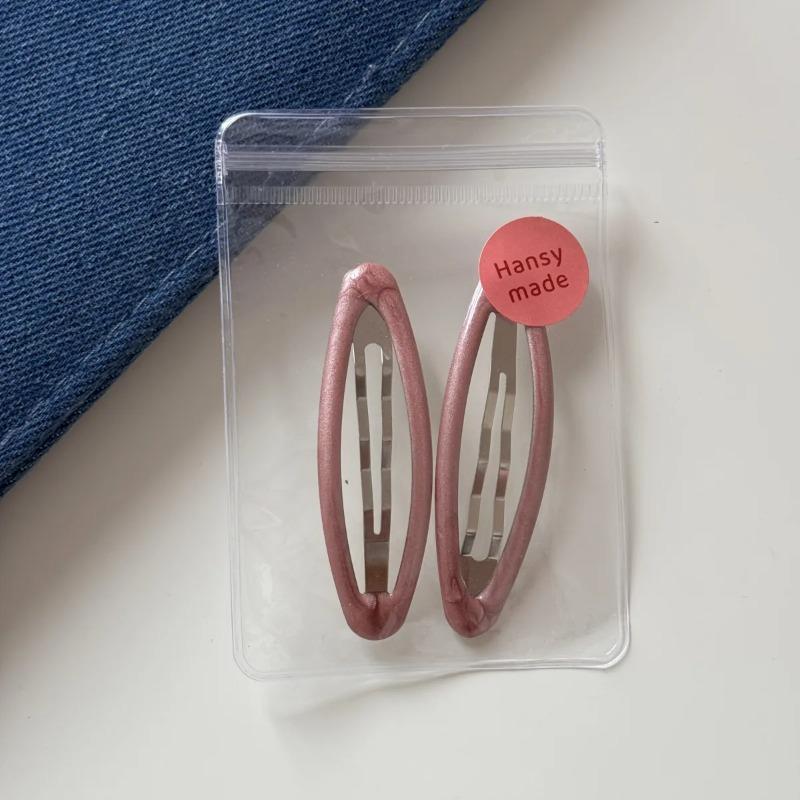 2 Pcs Fashion Hair Clips for Women Leopard Print Dripping Oil Water Drop BB Clip Bangs Clip New Cute Girl Oval Hairpin Edge Clip