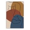 Abstract Matisse Minimalist Line Face Four Color Pattern Artwork Poster Canvas Painting Wall Art Pictures Room Home Decor