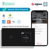 BSEED Zigbee 1Gang Light Switches 1/2/3Way Tuya Smart Life App Control Plus EU Socket USB Type-c Power Outlets Glass Panels