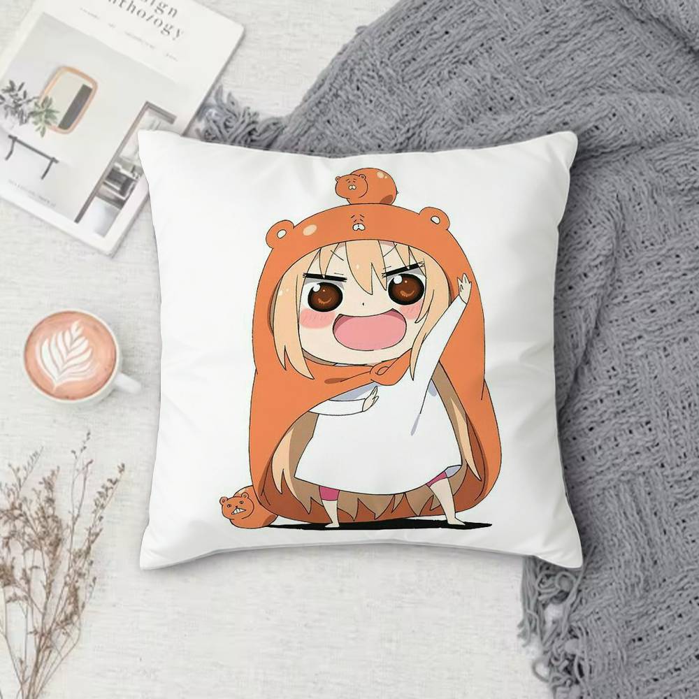 HHimouto umaru chan Doublesided Printed Square Decorative Cushion Cover for Sofa Living Room Home Decor