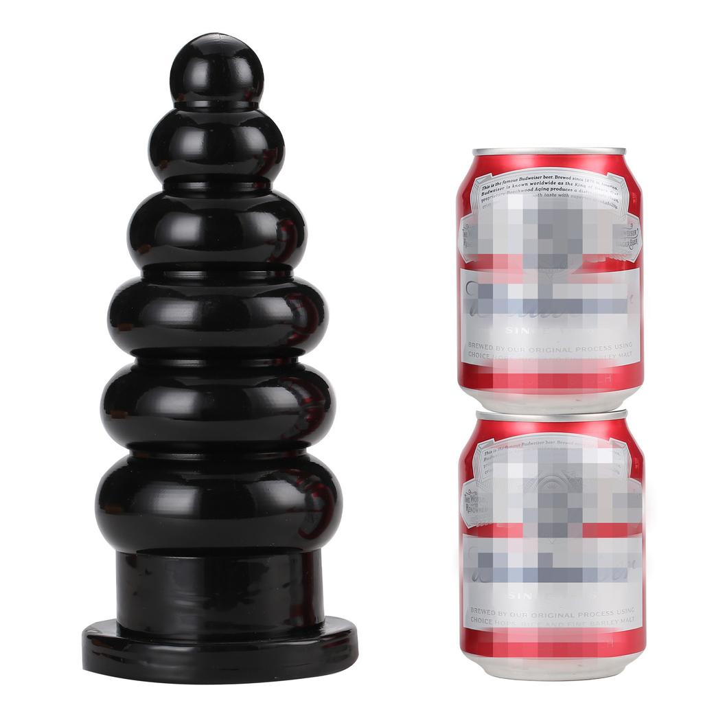 Duen Thick Large Pull Beads Butt Plug Men's and Women's Back Court Masturbation Device Suction Cup Butt Plug SM Anal Dilatation Device Adult Sex