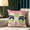 Anime K-Kanroji M-Cute M-Mitsuri Pillow Case Square Double-Sided Sofa Cushion Cover Bedroom Bedside Pillow