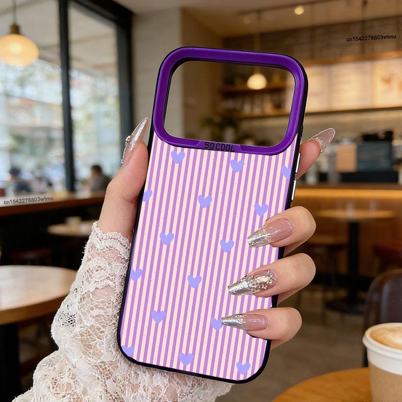 

HOT Pink Wine Red Love Heart Striped Phone Case For Xiaomi Redmi 15 15C 14C 13C 12C 13 12 10 A1 A2 A3 A5 9T K60 K40 4G 5G Anti Redmi 9AT 4G